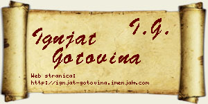 Ignjat Gotovina vizit kartica